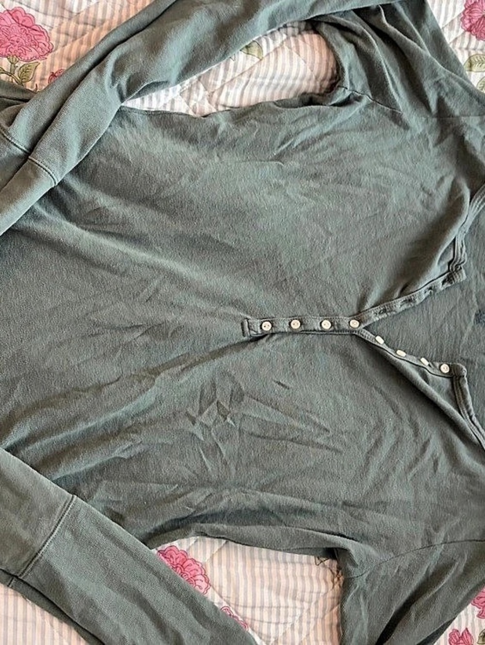 Brandy Melville Zelly Long Sleeve Top in Green